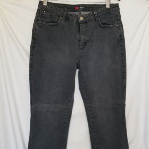 Women's Classic Blues Gray Denim Jeans Regular Rise Size 14